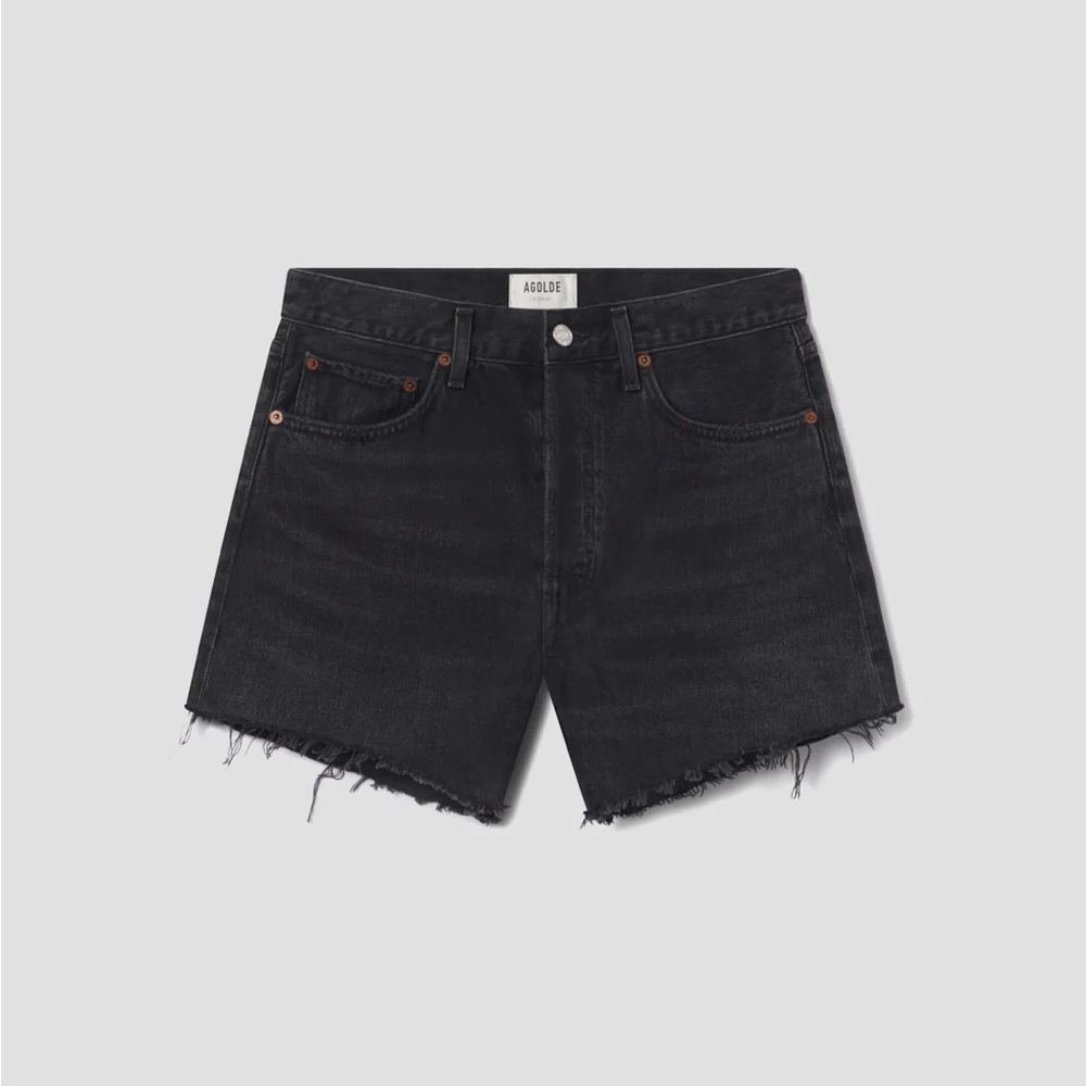 Agolde Parker Long Shorts in Fright